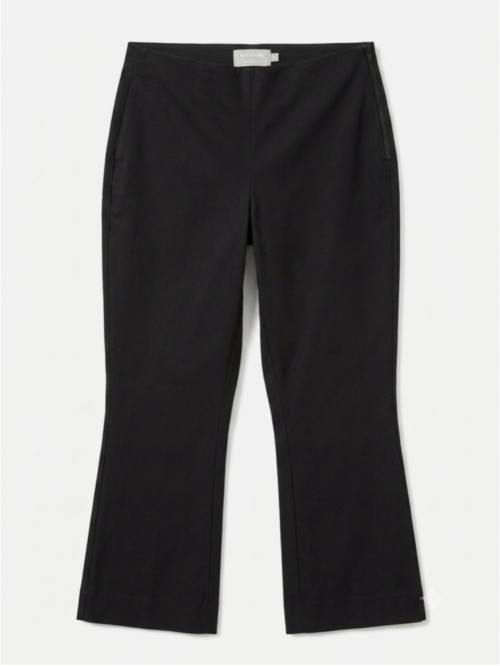 Everlane Black Side Zip Cropped Work Pants High Rise Size 10